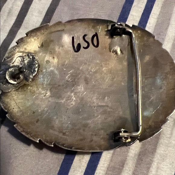 Sterling silver Native American belt buckle - Picture 2 of 4